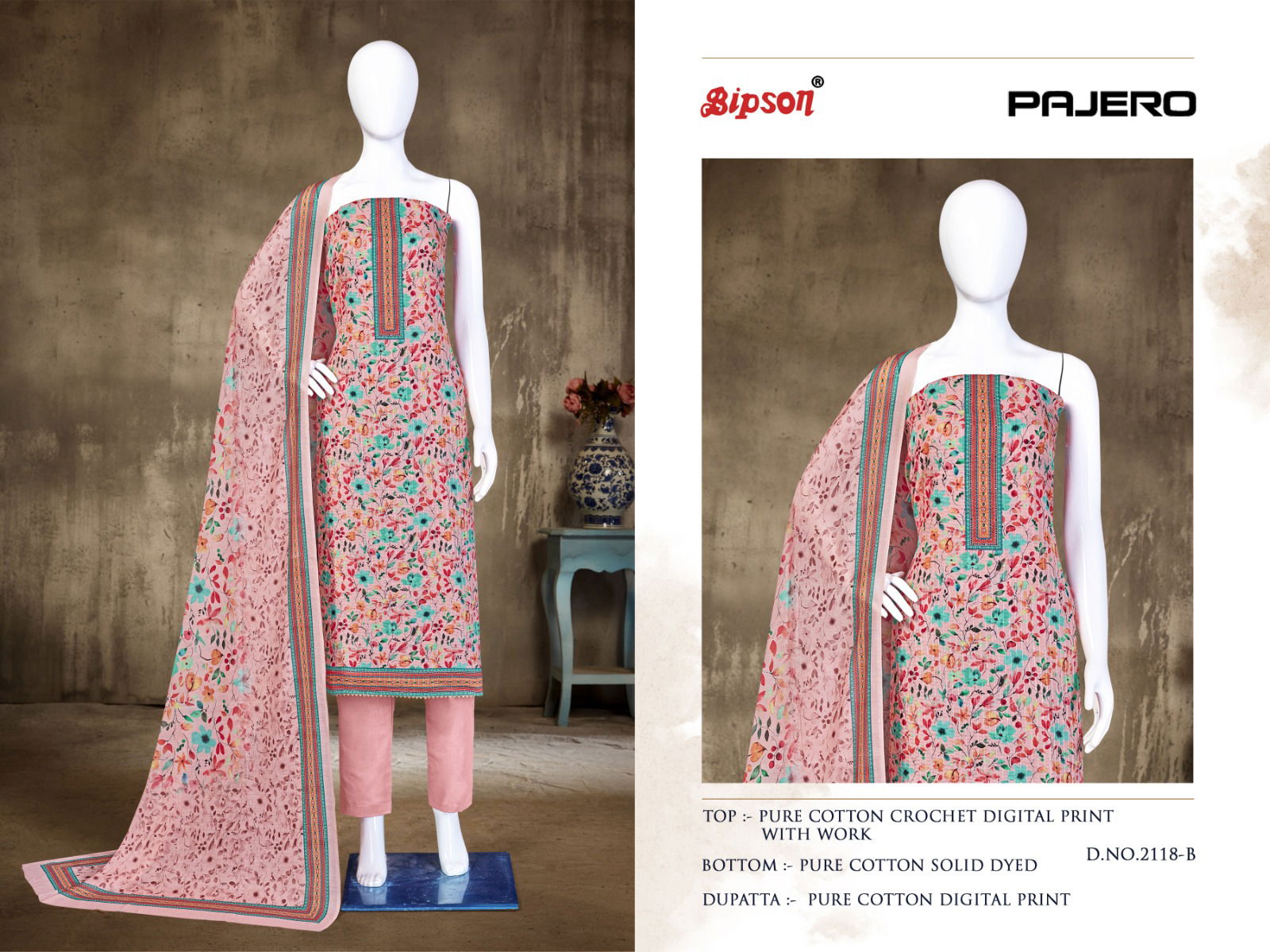 Pajero 2118 By Bipson Readymade Suit Catalog